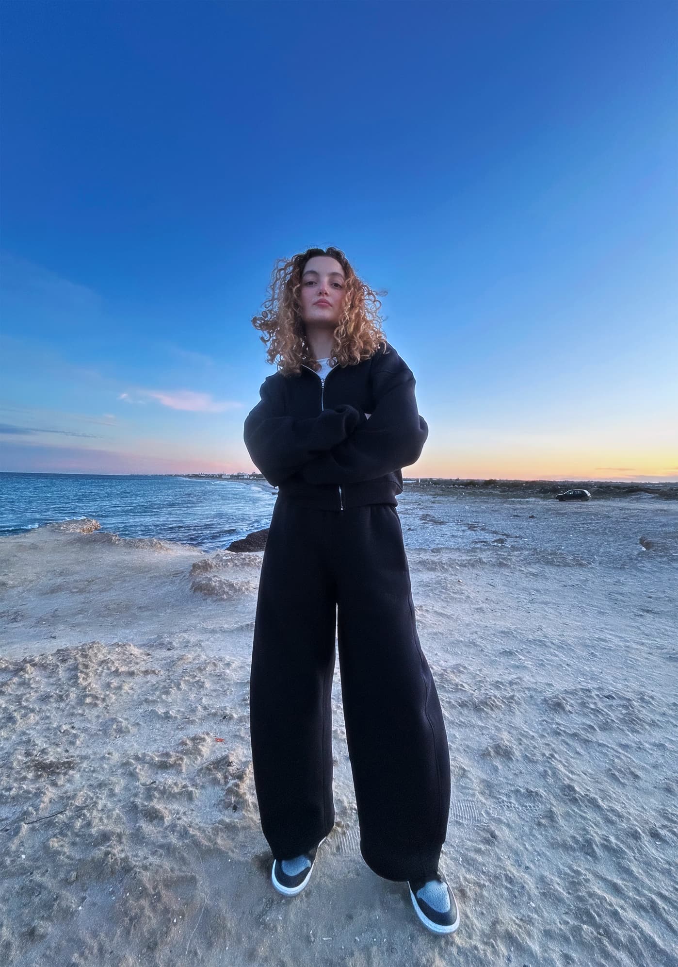 Basic sweatpants- BARREL FIT - Dark Blue