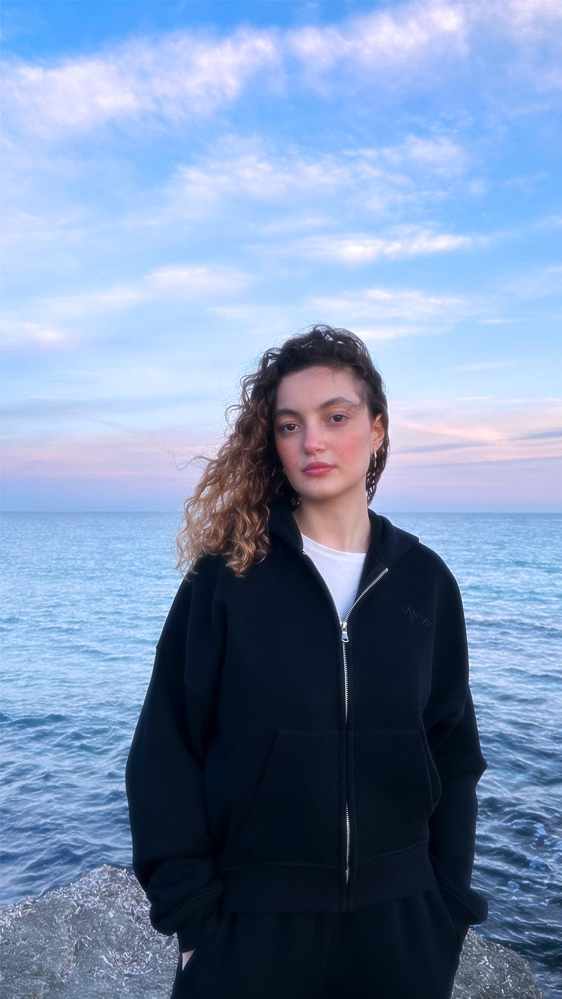 Oversized Zip Hoodie - Essential Dark Blue