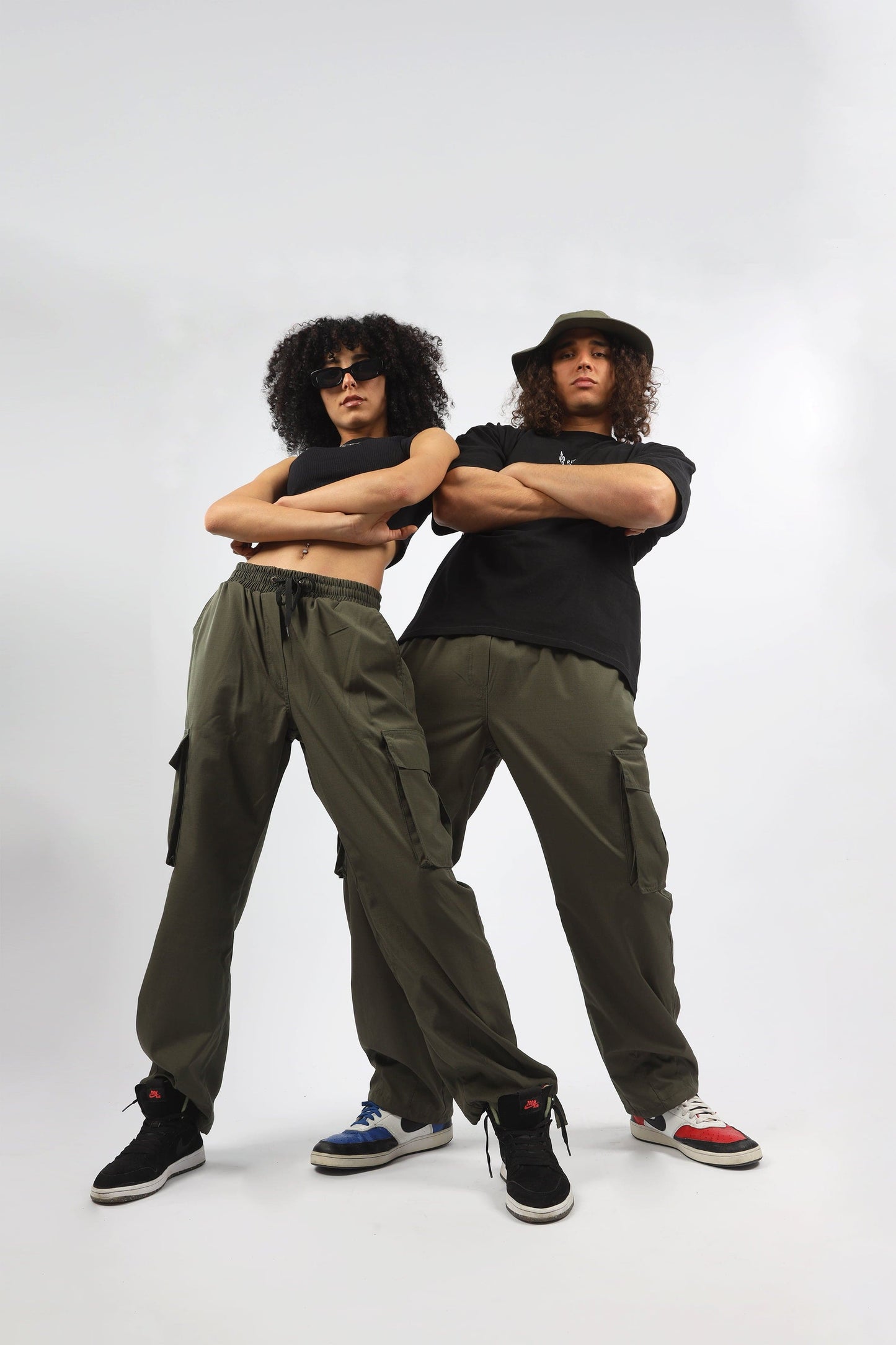 Ripstop cargo pants -Army green- Relaxed fit