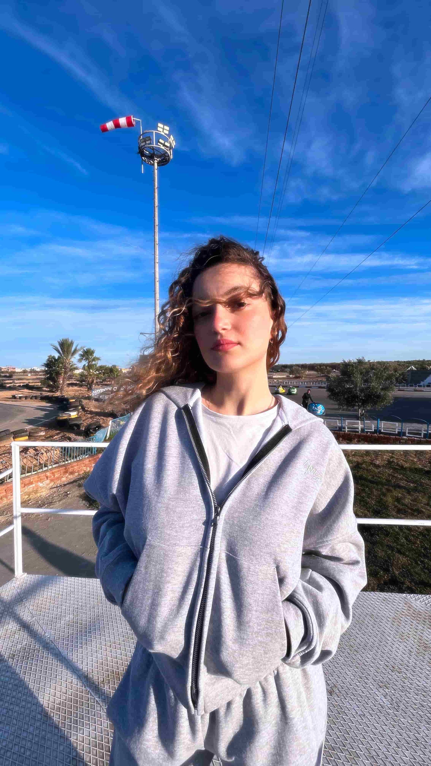 Oversized Zip Hoodie - Essential Gray