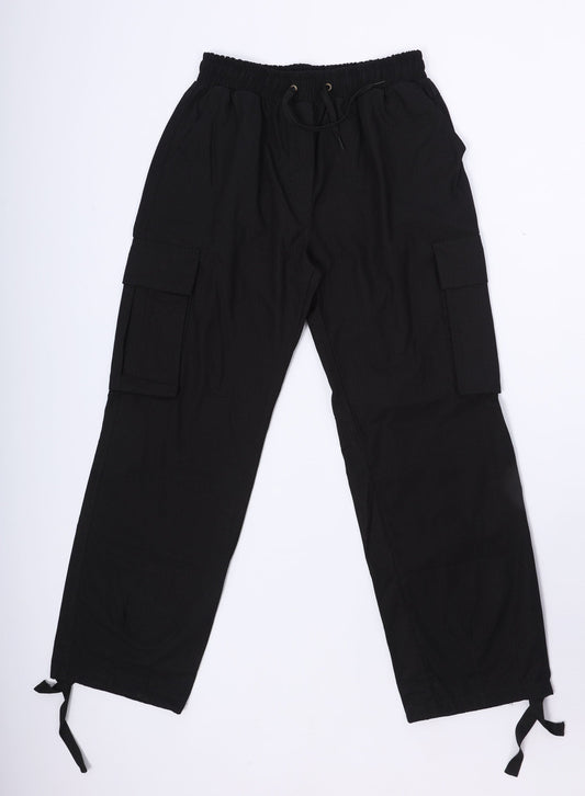 Pantalon cargo en tissu ripstop -Noir- Relaxed fit