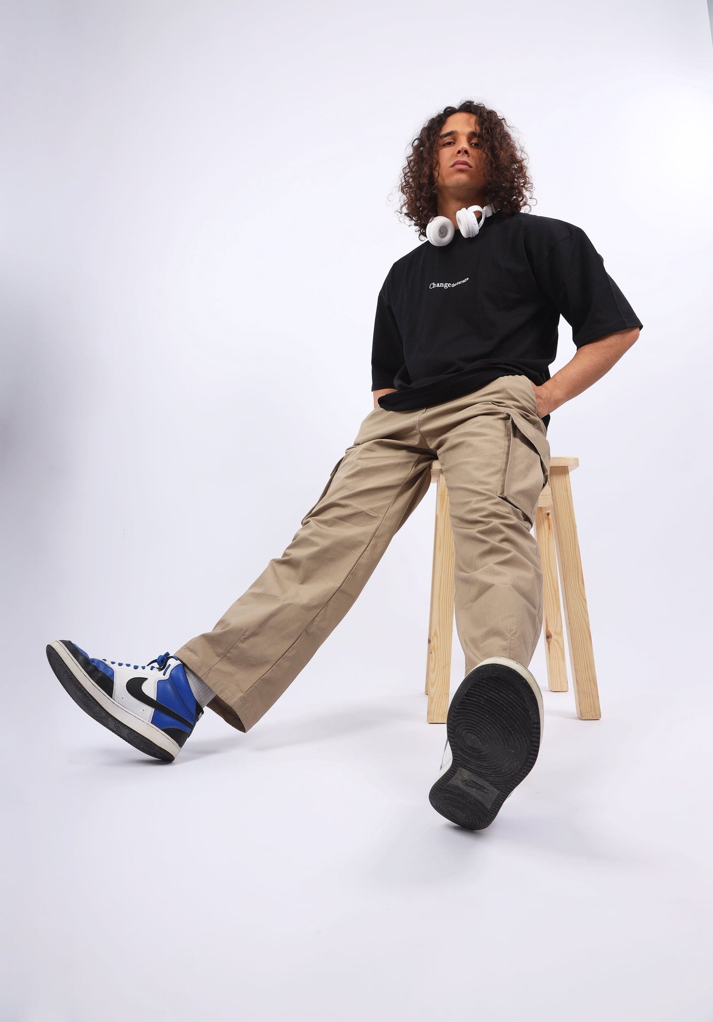 Ripstop cargo pants - Beige - Relaxed fit