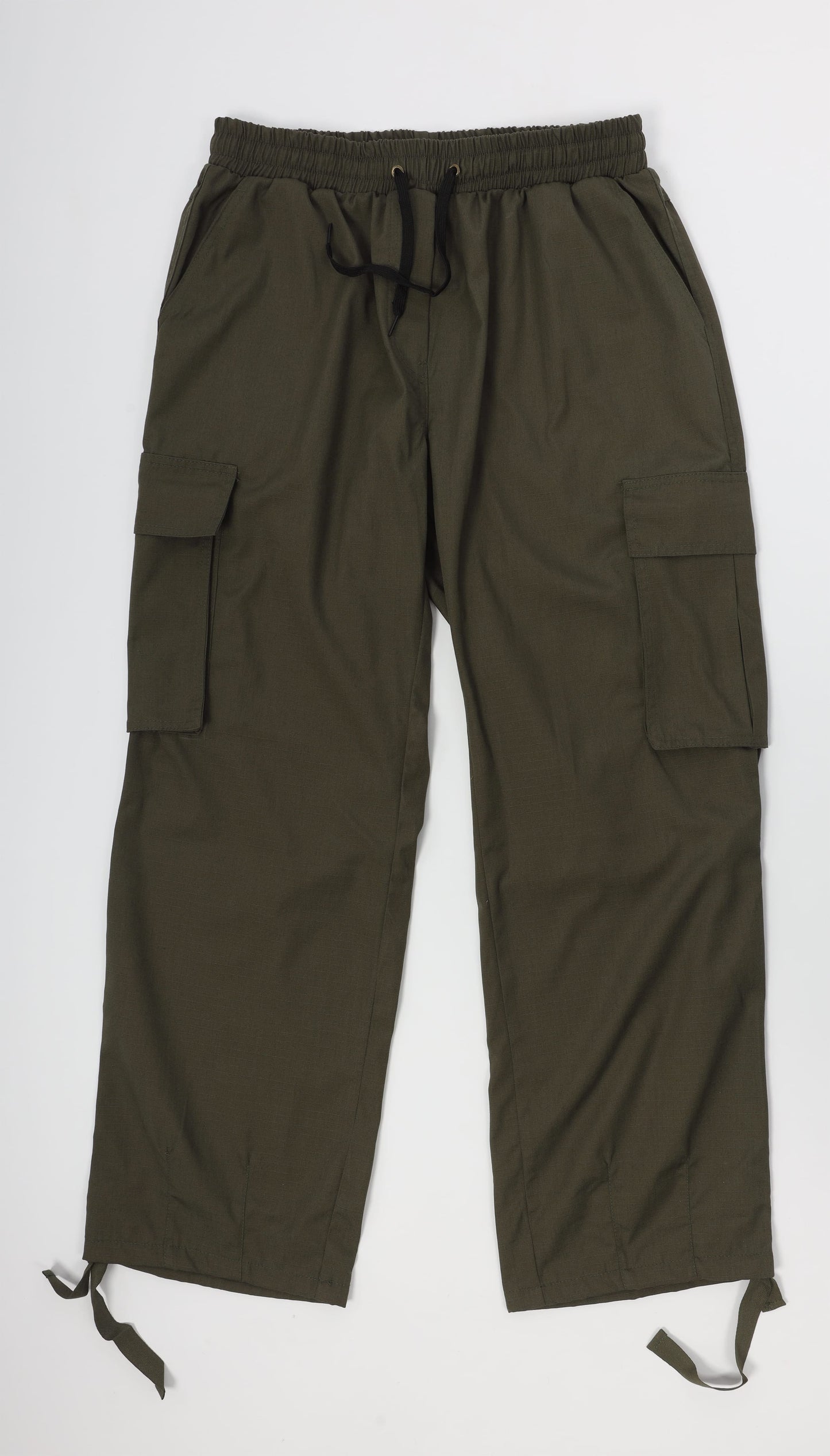 Pantalon cargo en tissu ripstop -Vert militaire- Relaxed fit