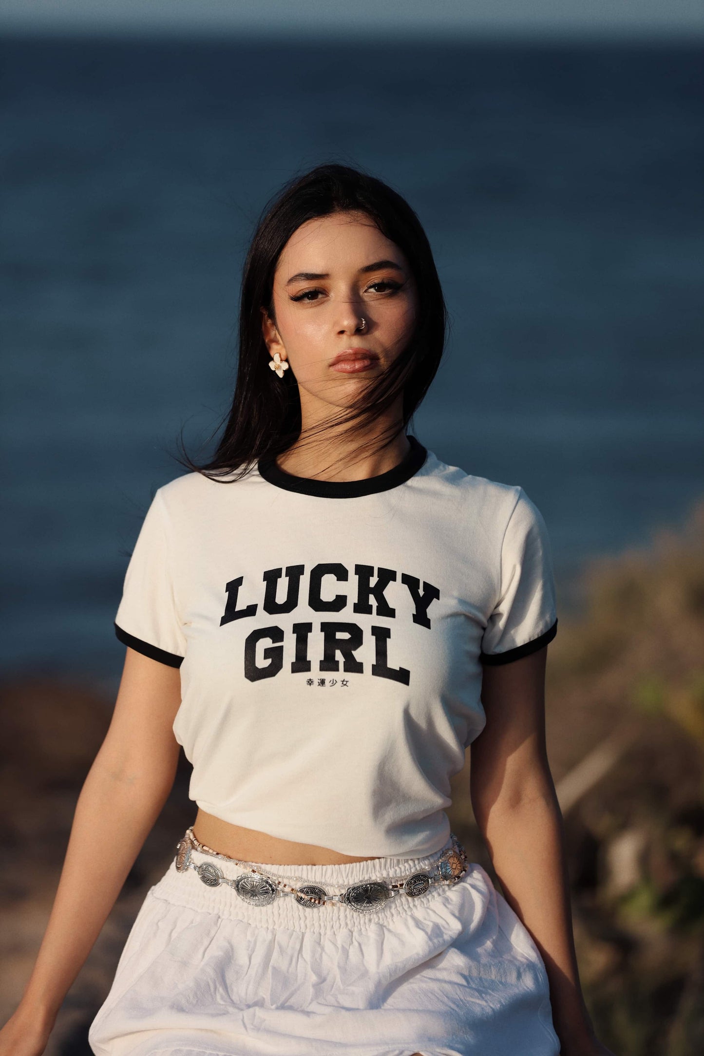 Lucky Girl T-shirt - White