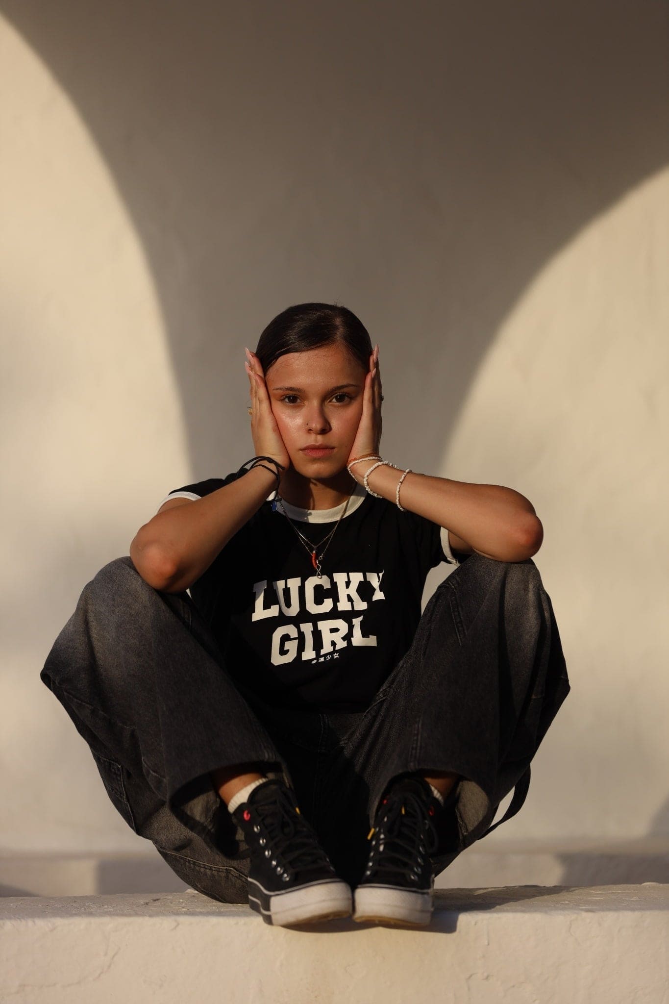 Lucky Girl T-shirt - Black